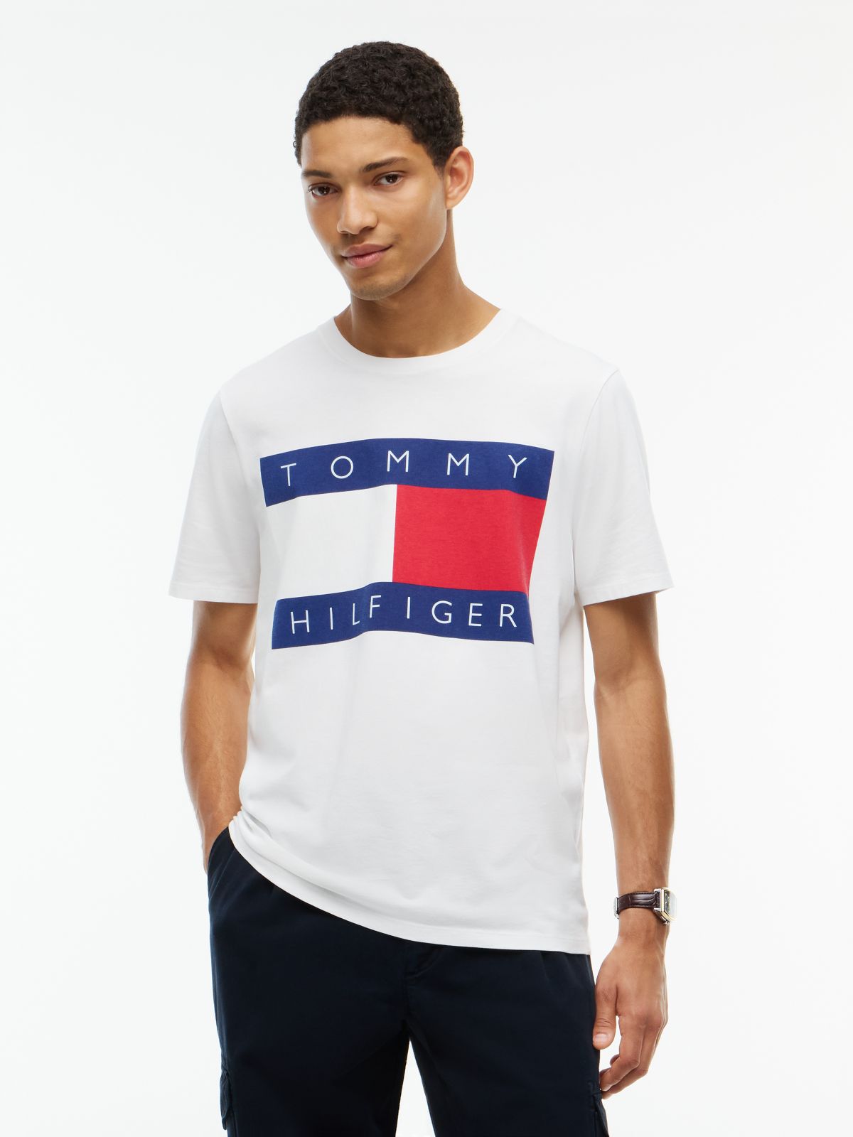 Big Flag Logo T-Shirt — Ecru