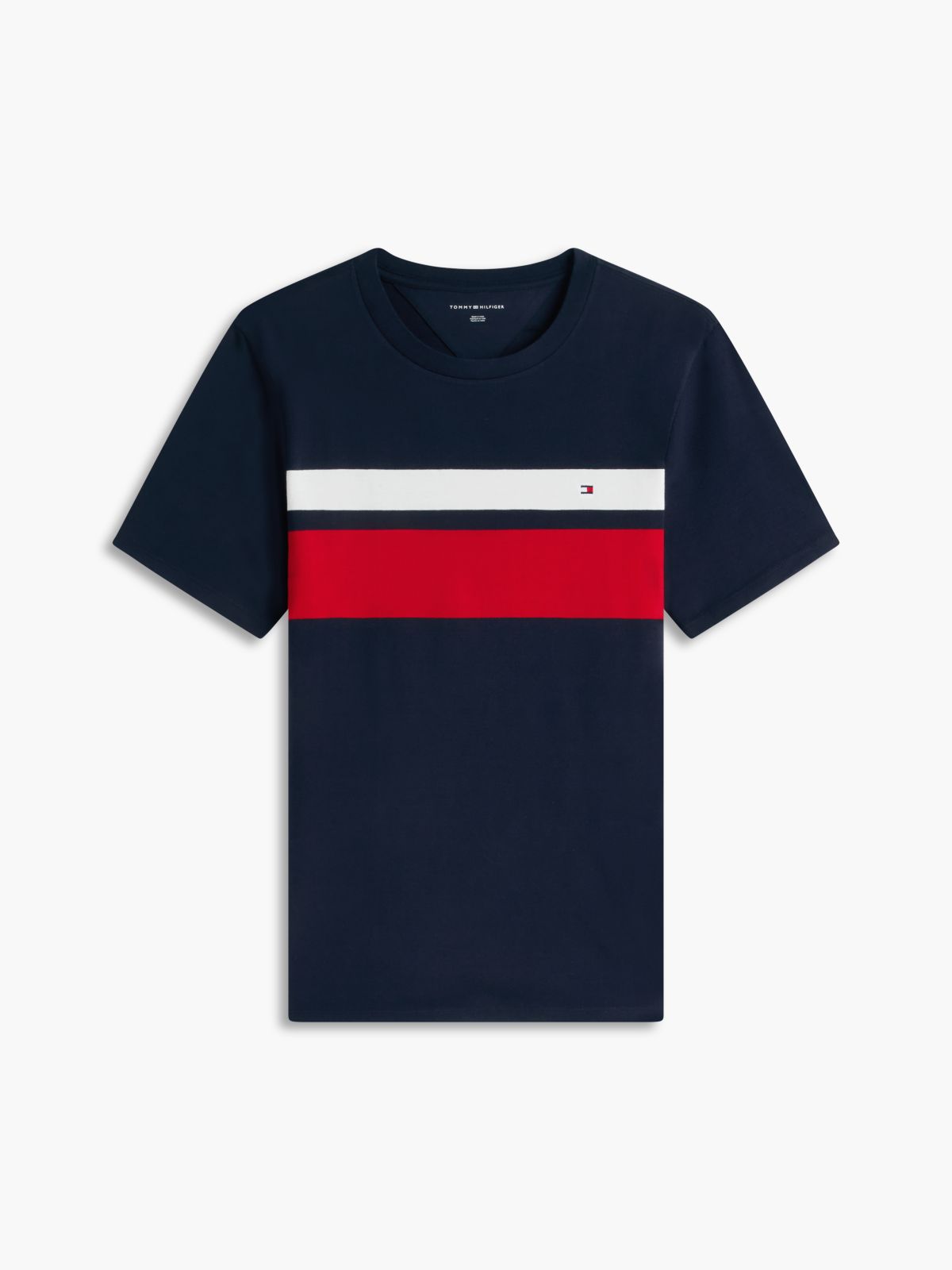 Block Stripe T-Shirt — Navy Blue