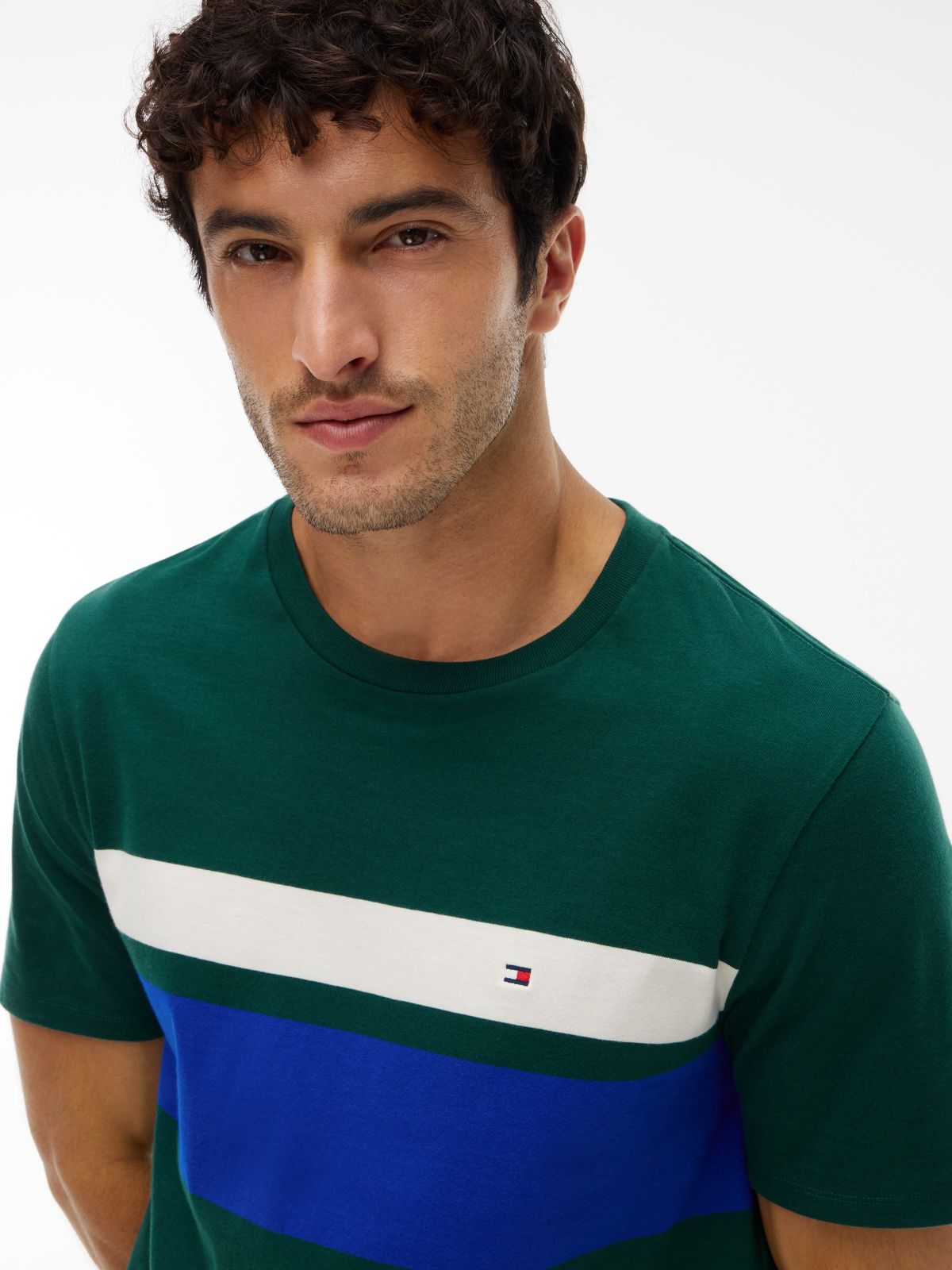 Block Stripe T-Shirt — Ornamental Green