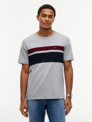 Block Stripe T-Shirt, Grey
