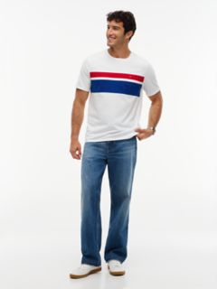 Block Stripe T-Shirt — Ecru 2