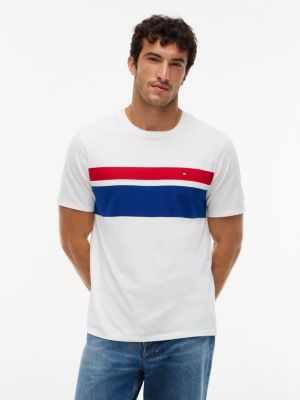 Block Stripe T-Shirt, Ecru