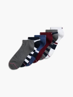 Носки Sport для мужчин, низкие, в полоску, 6 шт. — Tommy Hilfiger, цвет: Белый разноцветный — фото 1
