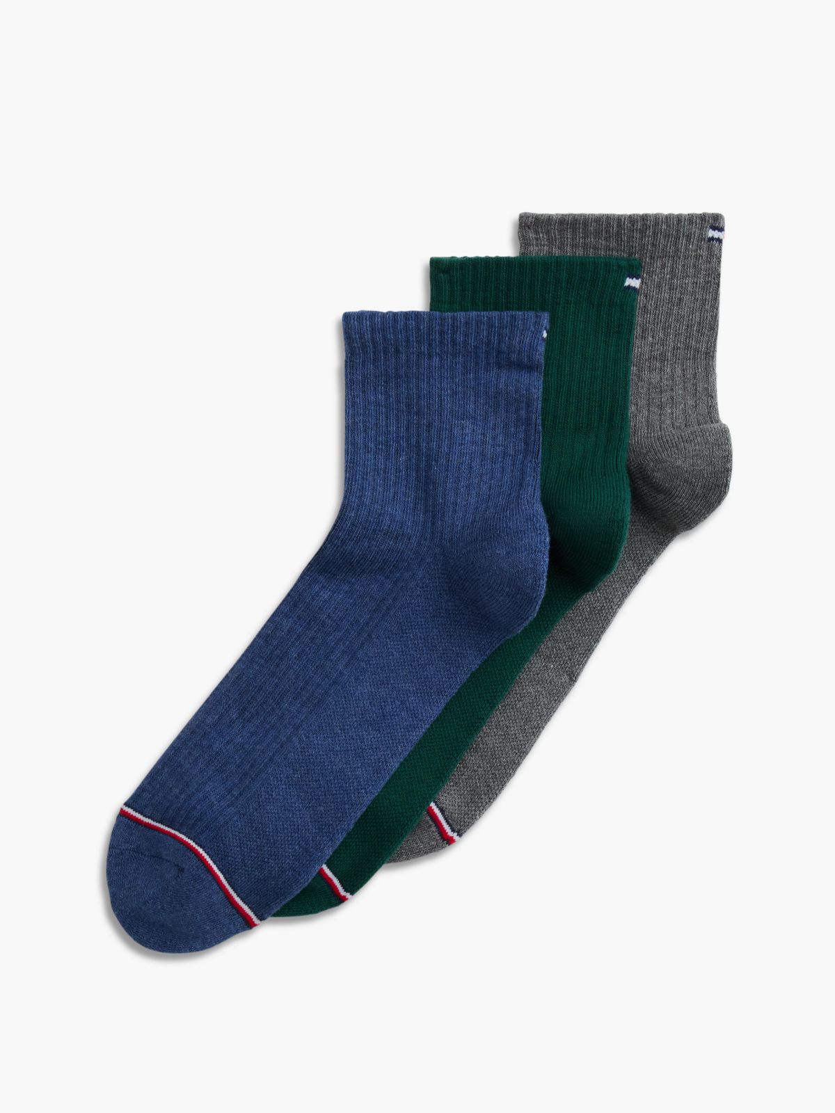 Sport Quarter-Top Sock 3-Pack — Blue Heather/Multi
