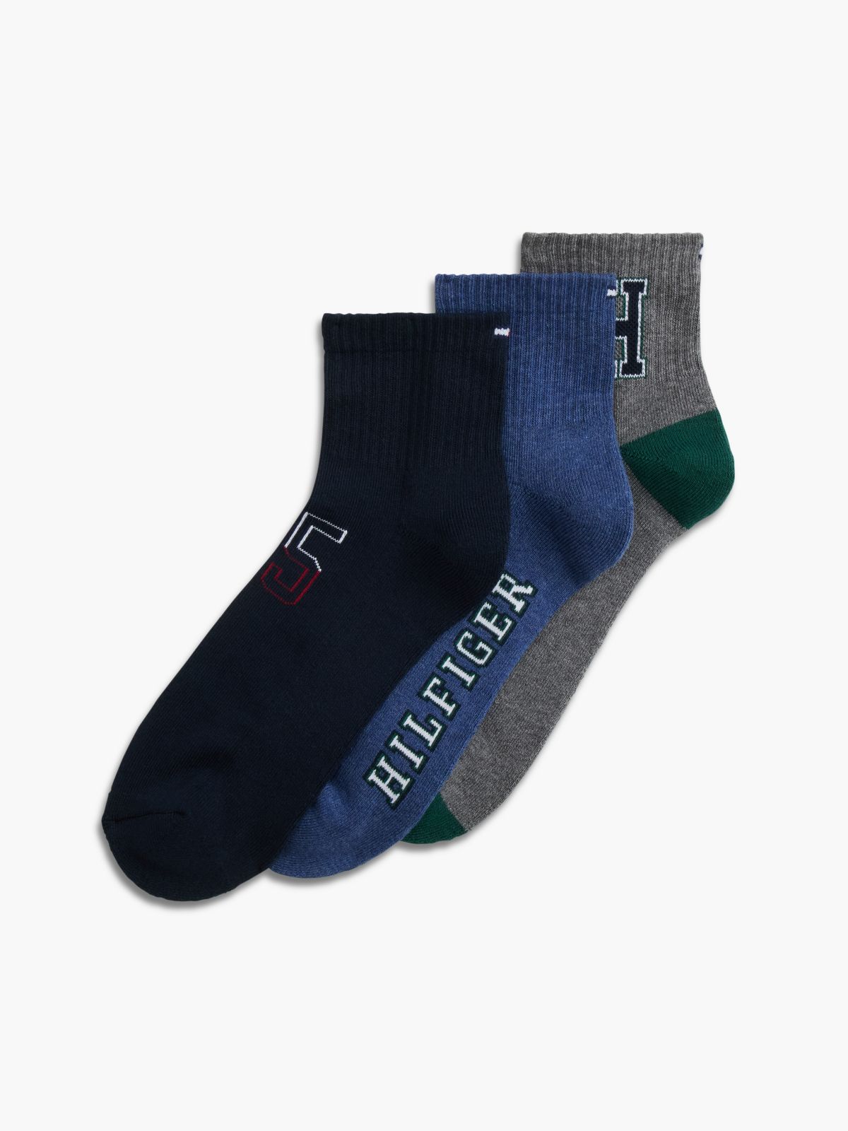 Varsity Logo Quarter-Top Sock 3-Pack — Multi