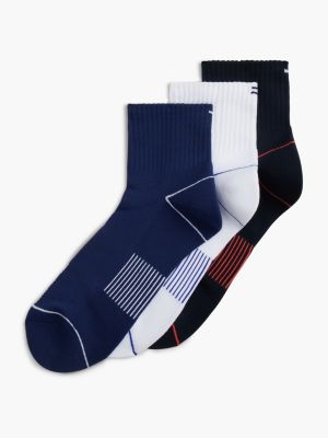 Sport Quarter-Top Sock 3-Pack, Preppy Navy