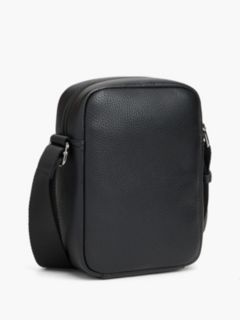 Signature Stripe Pebbled Mini Reporter Bag — Black 3