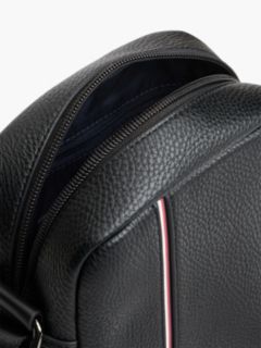 Signature Stripe Pebbled Mini Reporter Bag — Black 5