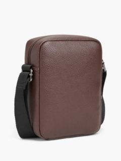 Signature Stripe Pebbled Mini Reporter Bag — Coffee Bean 3