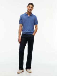 Short-Sleeve Sweater Polo — Blue 2