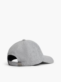 H-Logo Melton Wool-Blend Baseball Cap — Grey Heather 2