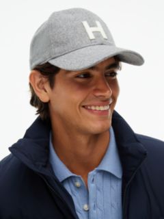 H-Logo Melton Wool-Blend Baseball Cap — Grey Heather 4