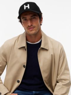 H-Logo Melton Wool-Blend Baseball Cap — Black 4
