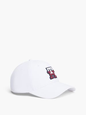 Monogram Patch Sport Baseball Cap, Classic White