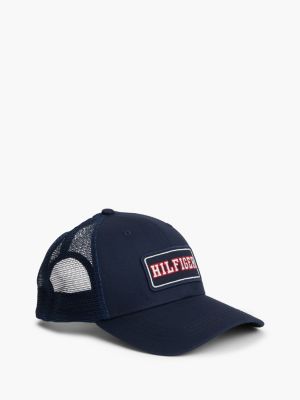 Hilfiger Logo Patch Trucker Cap, Sky Captain