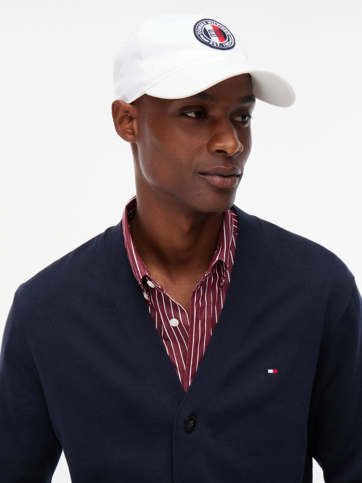 Circle Logo Patch Baseball Cap — Optic White