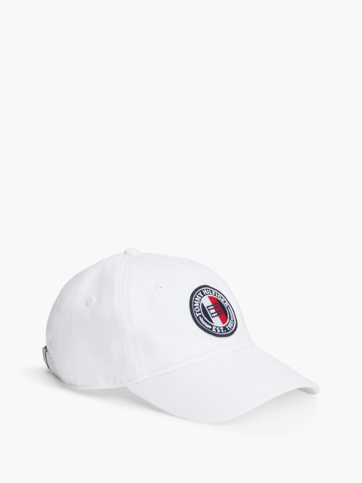 Circle Logo Patch Baseball Cap — Optic White
