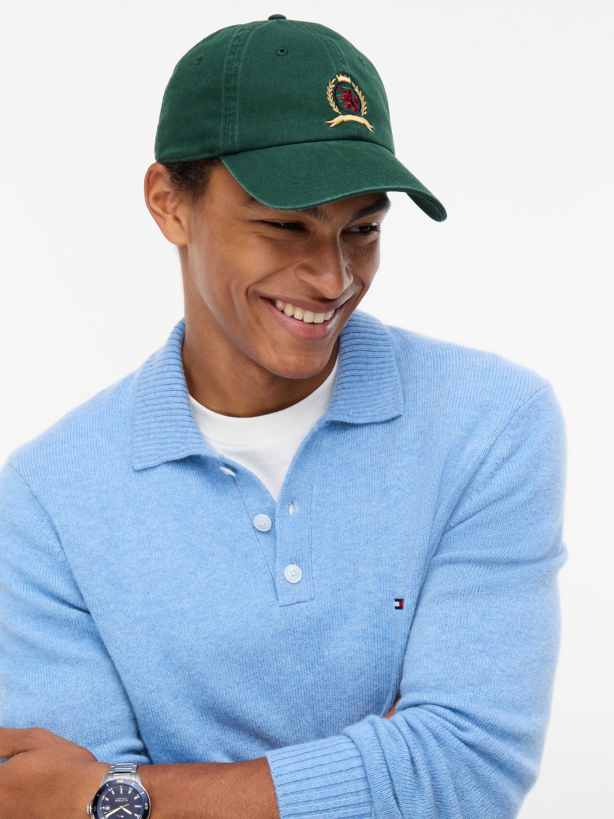 Embroidered Crest Baseball Cap — Ornamental Green