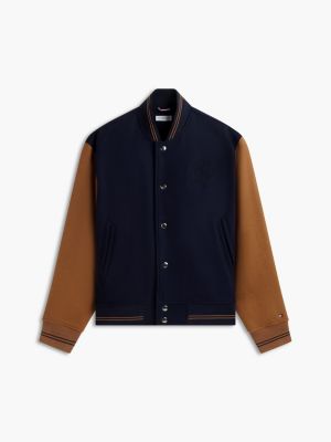 Мужская куртка Tommy Hilfiger Wool-Blend Varsity, цвет: Тёмно-синий — фото 5