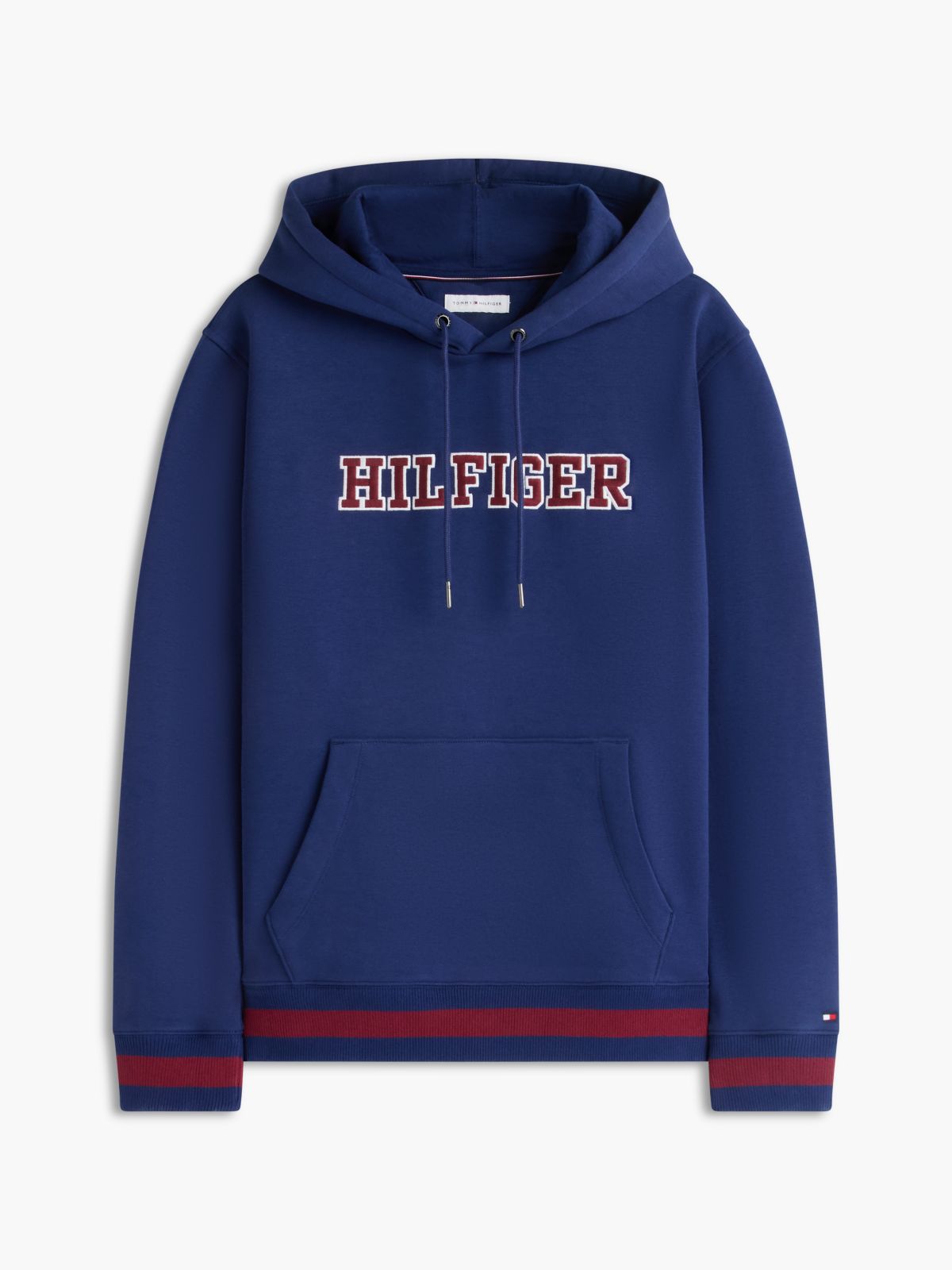 Embroidered Hilfiger Logo Hoodie — Preppy Navy