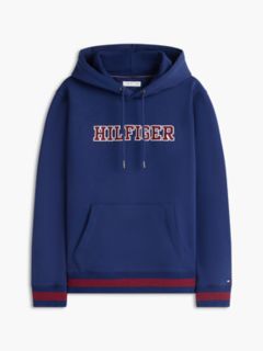 Embroidered Hilfiger Logo Hoodie — Preppy Navy 5