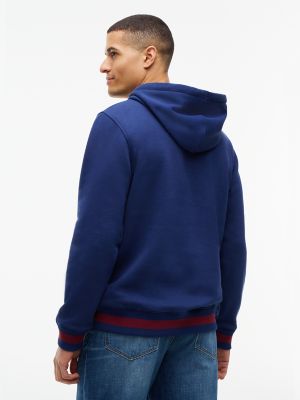 Мужское худи Tommy Hilfiger Embroidered Hilfiger Logo, цвет: Тёмно-синий — фото 4