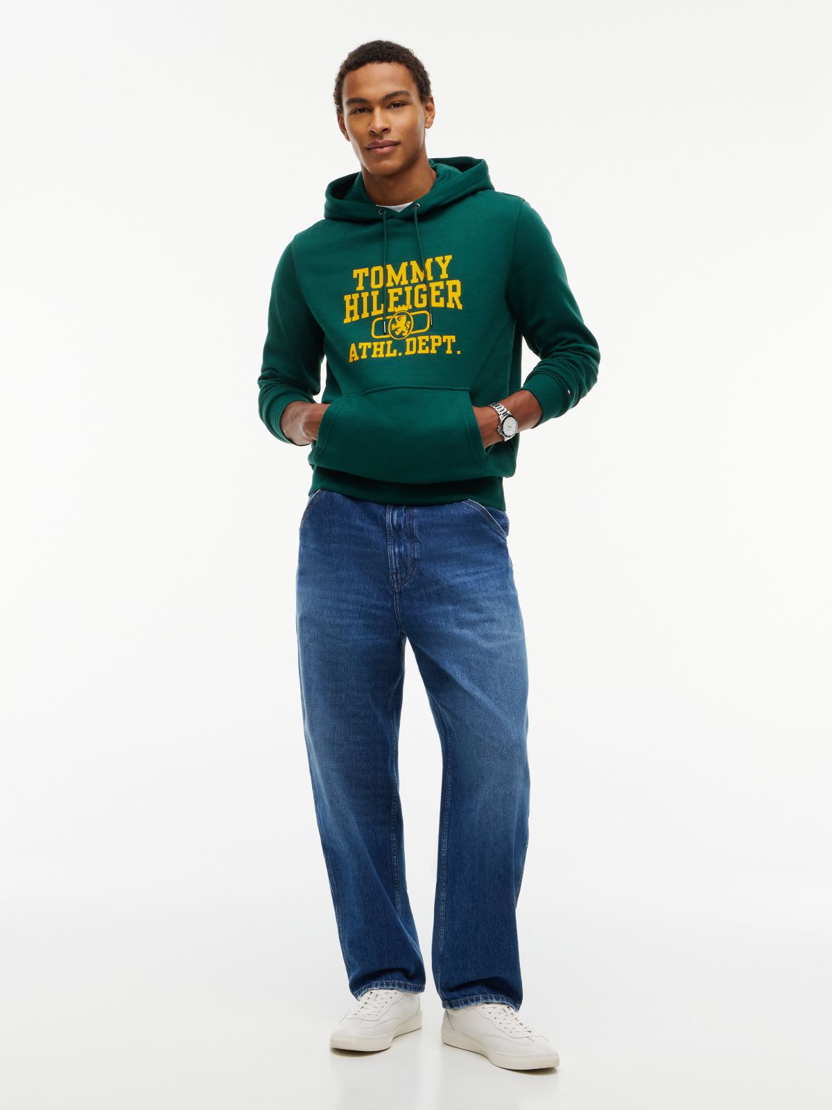 Athletic Department Logo Hoodie — Ornamental Green