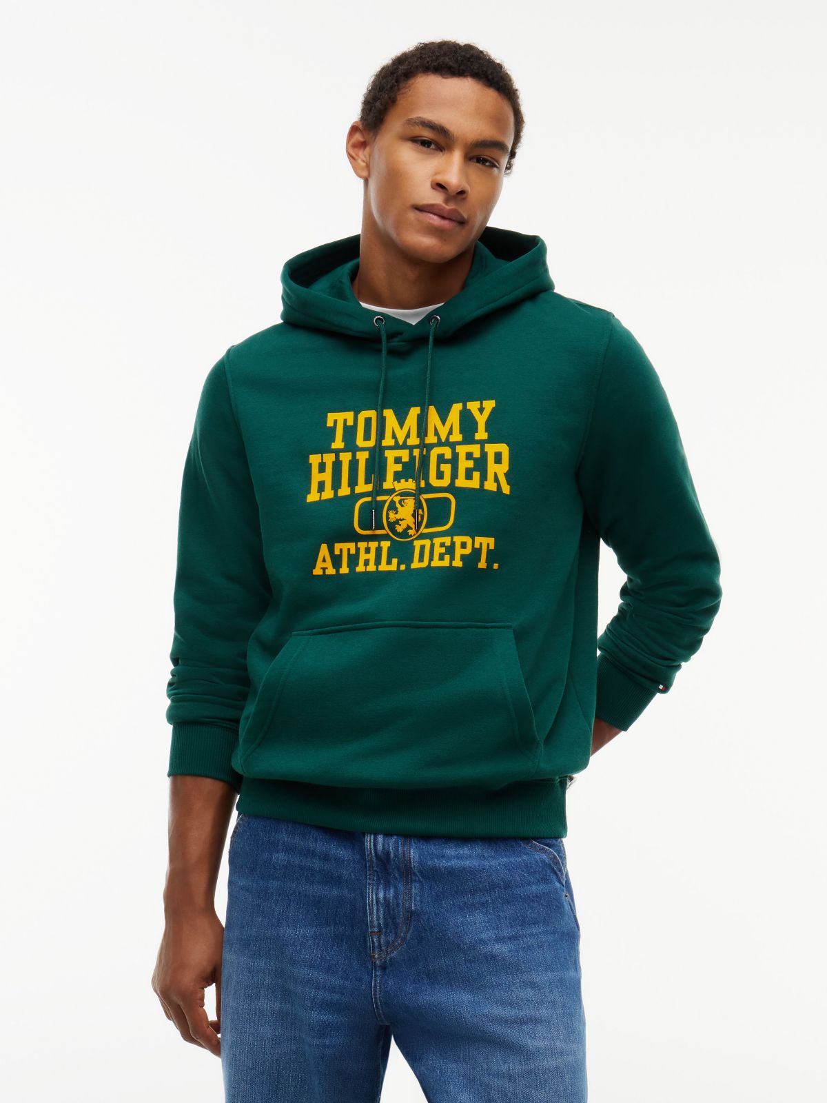 Athletic Department Logo Hoodie — Ornamental Green