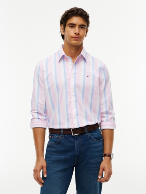Мужские рубашки Tommy Hilfiger Regular Fit Striped Oxford Shirt