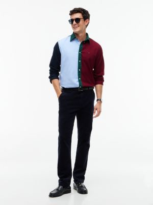 Мужская рубашка Tommy Hilfiger Regular Fit Colorblock Oxford, цвет: Разноцветный — фото 2