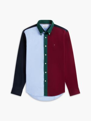 Мужская рубашка Tommy Hilfiger Regular Fit Colorblock Oxford, цвет: Разноцветный — фото 5