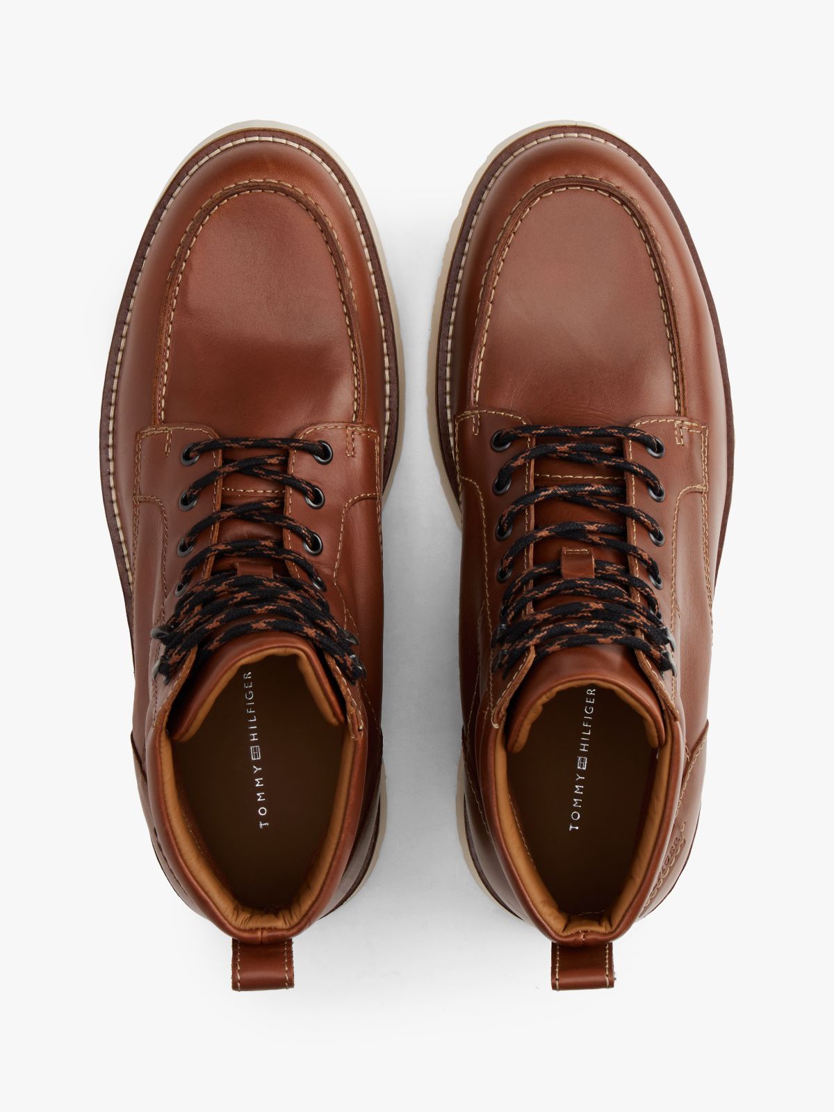Leather Lace-Up Boot — Winter Cognac