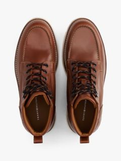 Leather Lace-Up Boot — Winter Cognac 3