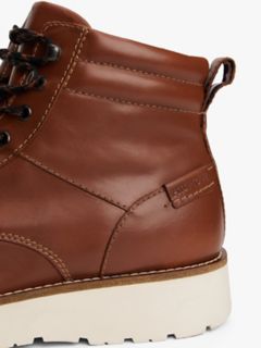 Leather Lace-Up Boot — Winter Cognac 6
