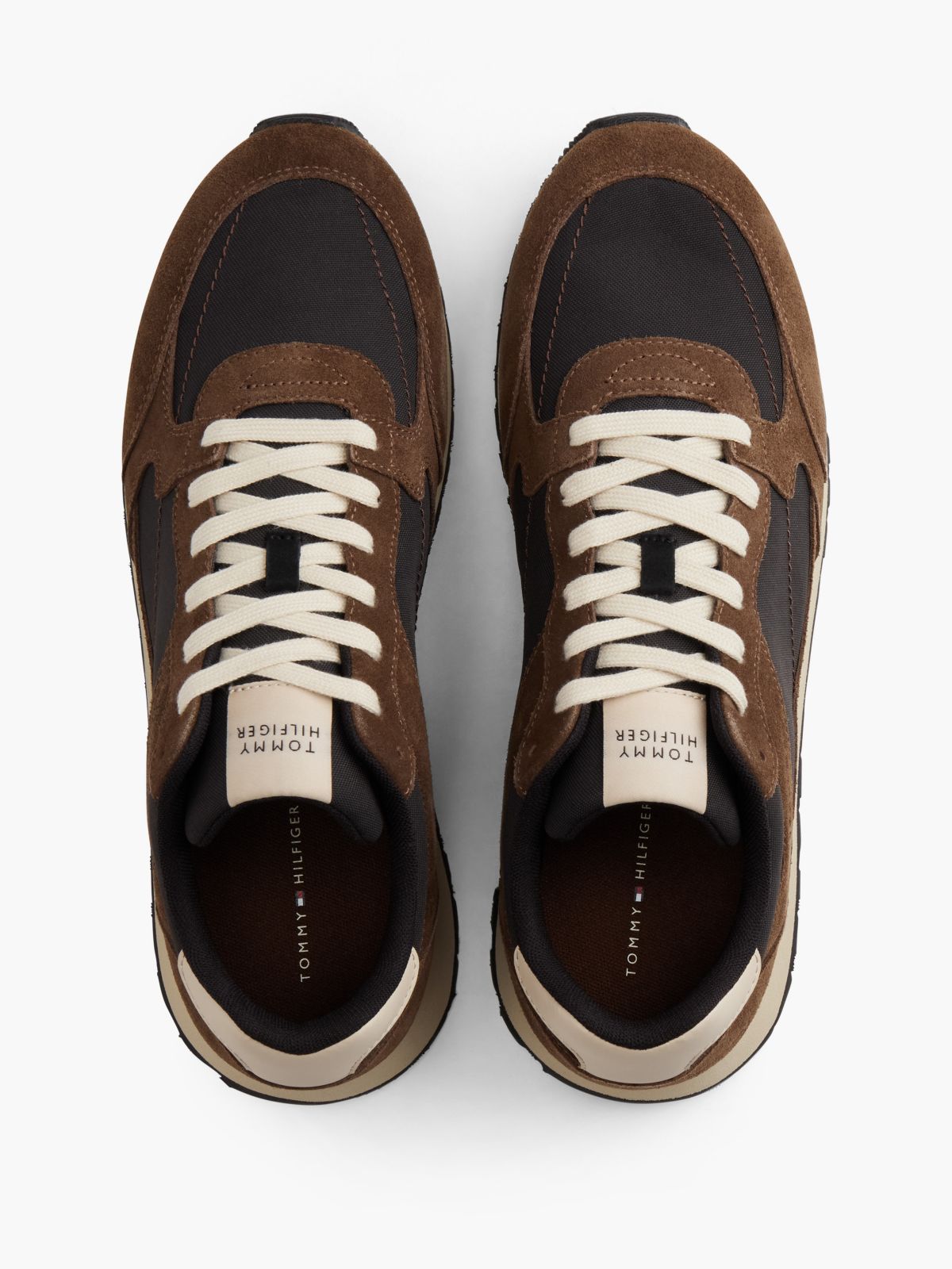 Suede Mix Runner Sneaker — Black/Legacy Brown