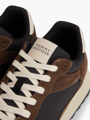 Мужские кроссовки Tommy Hilfiger Suede Mix Runner, цвет: Чёрный / Коричневый — фото 6