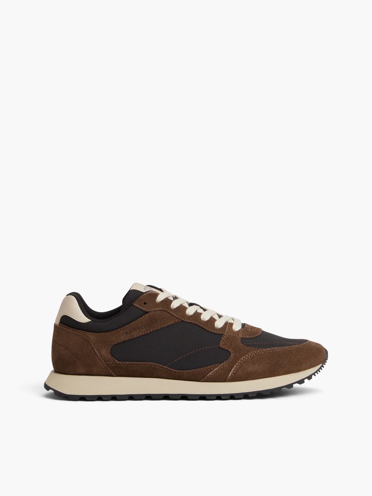 Suede Mix Runner Sneaker — Black/Legacy Brown