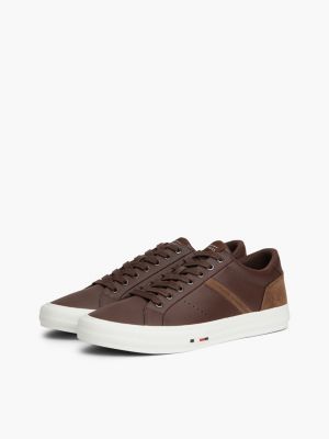 Мужские кроссовки Tommy Hilfiger Tommy Logo Leather, цвет: Какао — фото 2