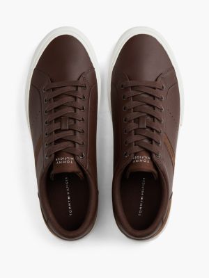 Мужские кроссовки Tommy Hilfiger Tommy Logo Leather, цвет: Какао — фото 3
