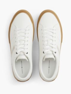 Tommy Logo Leather Sneaker — Ecru 3
