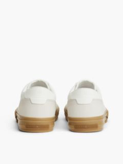Tommy Logo Leather Sneaker — Ecru 4
