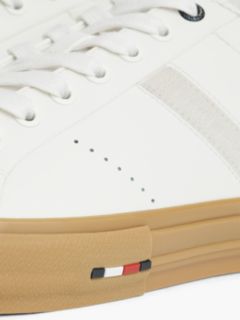 Tommy Logo Leather Sneaker — Ecru 6