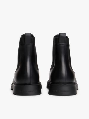 Мужские ботинки Tommy Hilfiger Leather Chelsea, цвет: Чёрный — фото 4