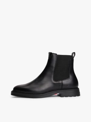 Мужские ботинки Tommy Hilfiger Leather Chelsea, цвет: Чёрный — фото 7