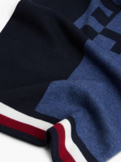 Intarsia Tommy Logo Scarf — Navy Blue/Multi 2