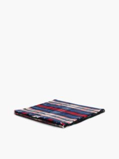 Half & Half Tartan Scarf — Navy Blue/Multi 3