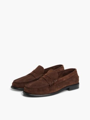 Мужские туфли Tommy Hilfiger Suede Penny Loafer, цвет: Коричневый — фото 2