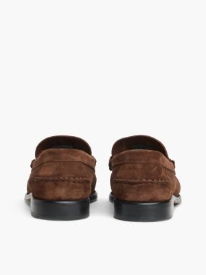 Мужские туфли Tommy Hilfiger Suede Penny Loafer, цвет: Коричневый — фото 4