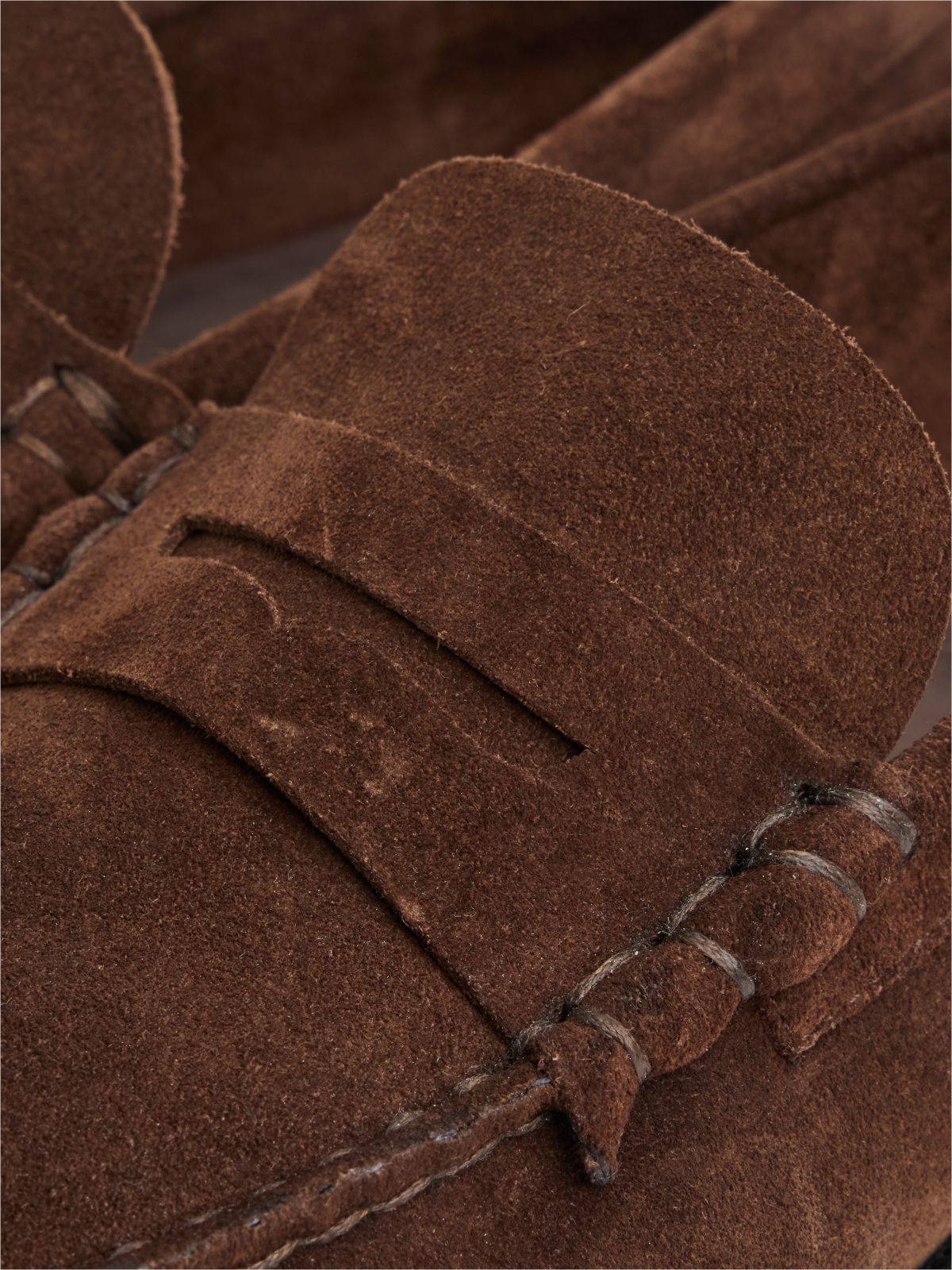 Suede Penny Loafer — Legacy Brown