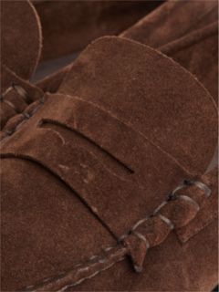 Suede Penny Loafer — Legacy Brown 6